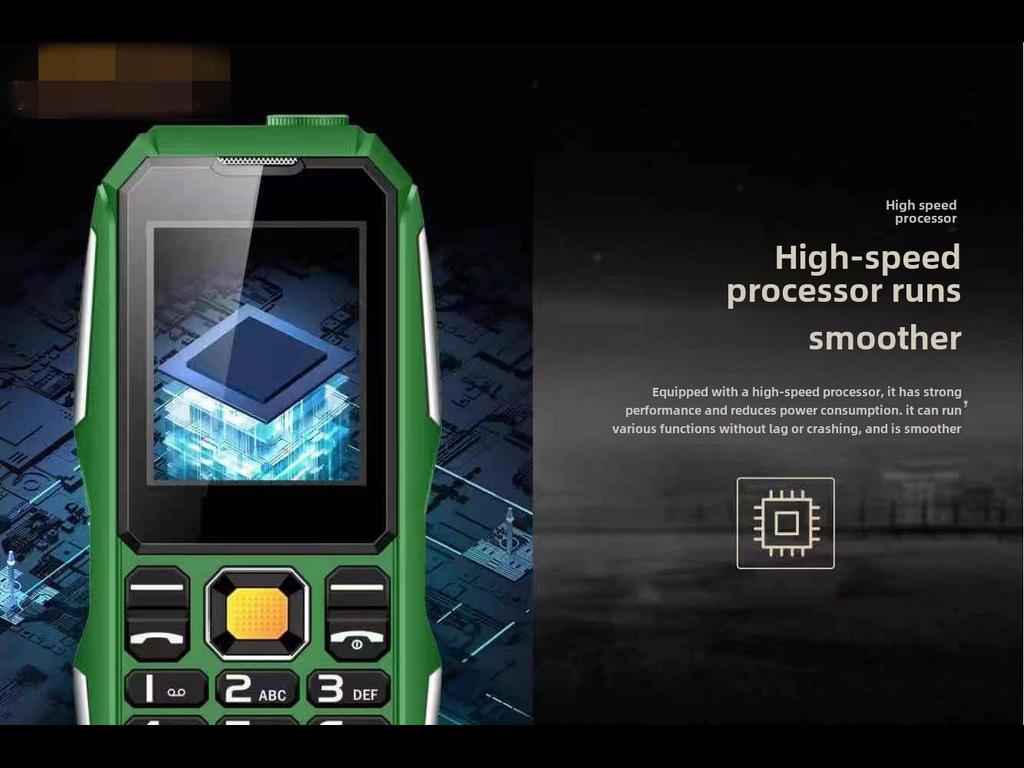 Защищенный мобильный телефон W2021: Большая батарея, громкий звук, большие кнопки, две SIM-карты, камера, многоязычность.