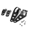 Aluminium Alloy Black Motorcycle Headlight Mounting Bracket 1.5?2in Support Holder Black Large Size