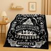 3D Retro Witch Spirit Ouija Board Flannel Blanket,Ultra Soft Warm Plush Throw for Home Bedroom Bed Sofa Cover Kids Gift Picnic