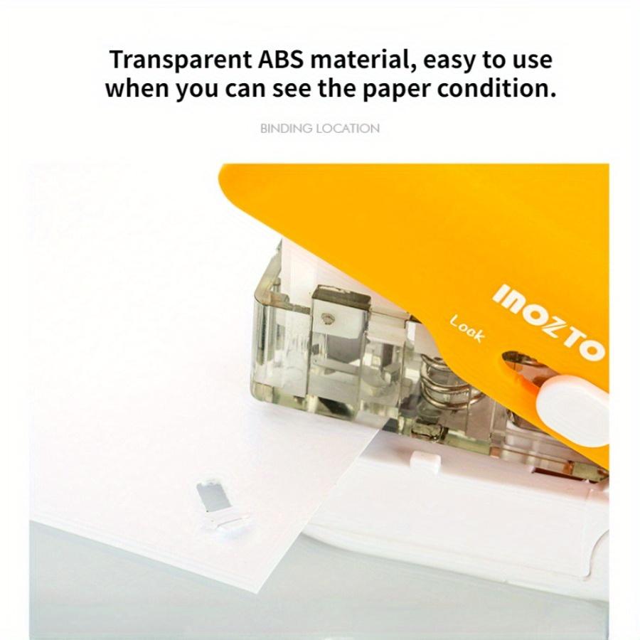 1 шт. Креативный степлер 3-в-1 Мини Портативный Нажимной Экономия усилий Многофункциональный Безигольный степлер Дырокол Открыватель для писем