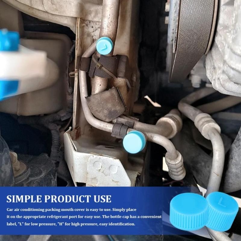 Запасные колпачки клапанов для автомобильного кондиционера, герметичные колпачки заправочного порта системы кондиционирования R134a, пылезащитная крышка, автоаксессуар