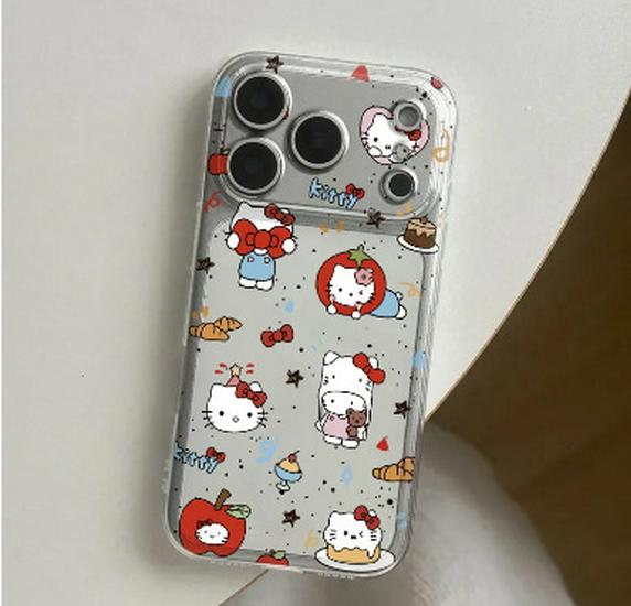 Полноэкранный чехол KT Cat Space Shell для Apple: Прозрачный, ударопрочный чехол для iPhone 17 Pro Max, 16, 15, 14/13, 12 Pro