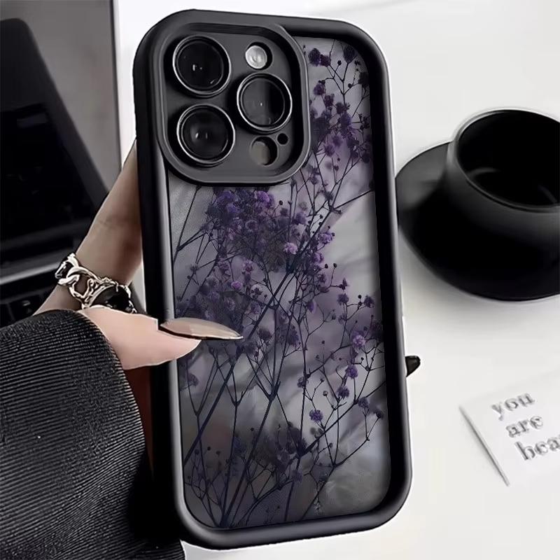 Фиолетовый Цветочный Чехол Для Телефона Для Motorola Moto Edge 70 50 Pro 60 Fusion 40 Neo G22 G24 G84 G86 G53 G14 G15 G35 G52 G60 G75 G54