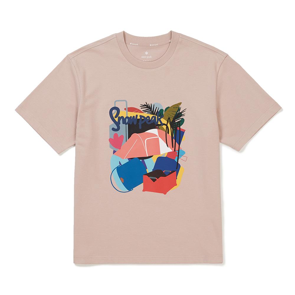 [Snowpeak] [Snowpeak X Seong Nak-jin] Graphic Short Sleeve T-shirt Salmon (S24MMFTS86)