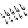 80Pcs Durable Fishing Rod Guide Rings Tips Set In 10 Sizes Replacement Accessory