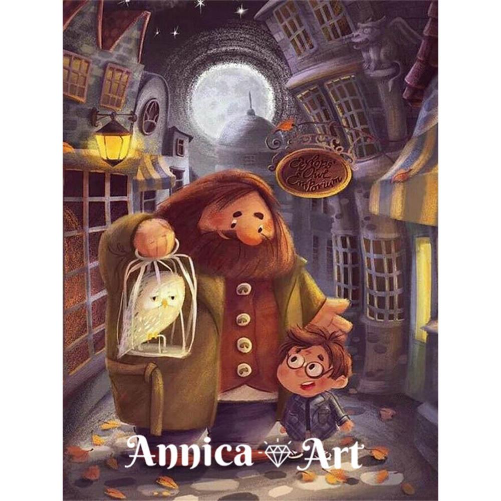 Harry Potter Cartoon Mosaic Art Stitch 5d Diamond Painting Magic School Canvas Creation Puzzle Artificial New 2026 Couples