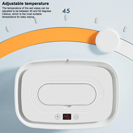 Large Capacity Baby Wipe Warmer 16 Adjustable Heating Modes Portable Home Travel Fast Heating Diaper Wet Wipe Dispenser Heater