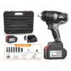 Cordless Impact Wrench, 980N High Torque Impact Wrench, Equipped with 30.0Ah Lithium-ion Battery Fast Charger, Wrench Stand, Woodworking
