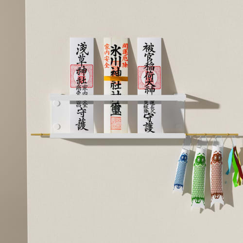 MAYZOLOP Shinto Shrine Holder, Simple Shinto Shrine, Stylish, Standing or Hanging Type, Easy Installation, Holds Hamaya (Hamaya) Arrows, Approx. 25cm