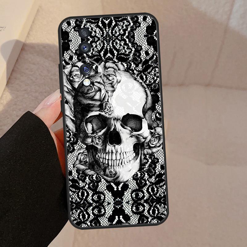 Готический Цветочный Череп Чехол Для Honor Magic 5 Lite Pro 50 70 90 8X 9X X6 X7 X8 X9 Honor X6a X7a X8a X9a X9b Чехол