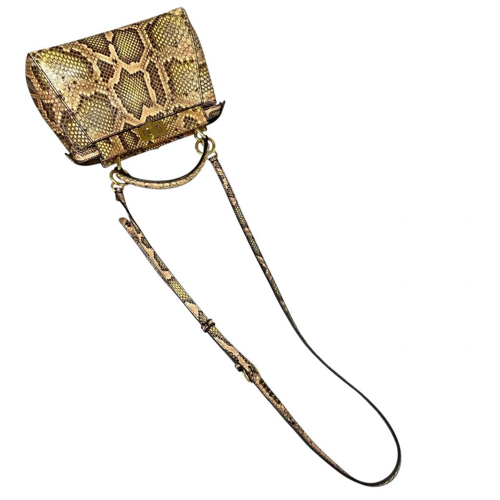 FENDI Peekaboo mini 8BN244 Python Handbag beige Women 2WAY used