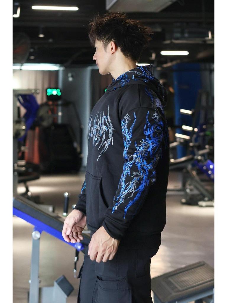 Мужская толстовка Breathedivinity в темном стиле - Модная спортивная верхняя одежда Осень/Зима