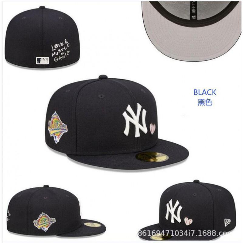 Unisex Wide Brim Baseball Cap Cotton Linen Adjustable-Free Hip Hop Snapback Sun Hat NY Style Flat Visor