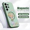 Чехол с рисунком Цветочной Девочки для Samsung Galaxy S26 Ultra S25 Edge S24 Plus S23 FE S22 A54 A55 A56 5G Магнитный Для Magsafe Матовый Чехол