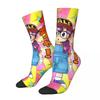 Баскетбольные носки в стиле хип-хоп Kawaii Arale, длинные носки из полиэстера для женщин и мужчин, нескользящие
