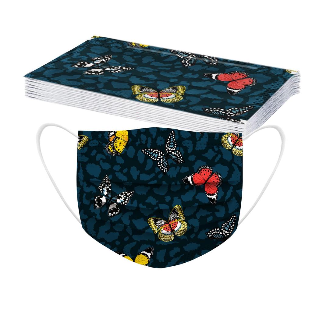 10PCS Adult's Mask Paisley Print Disposable Face Mask Industrial 3Ply Ear Loop