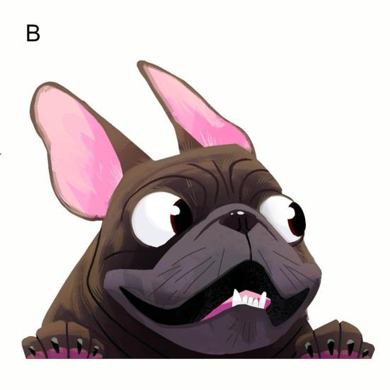 3D прекрасный мультяшный автомобиль, окно, собака, автомобильный Стайлинг, наклейки, украшения