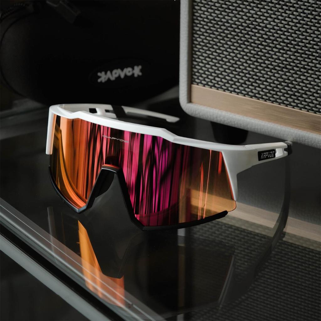 Kapvoe Cycling Glasses Bike Cycling Goggles Outdoor UV400 Cycling Sunglasses Sports Built-in Myopia Frame MTB Bicycle Glasses