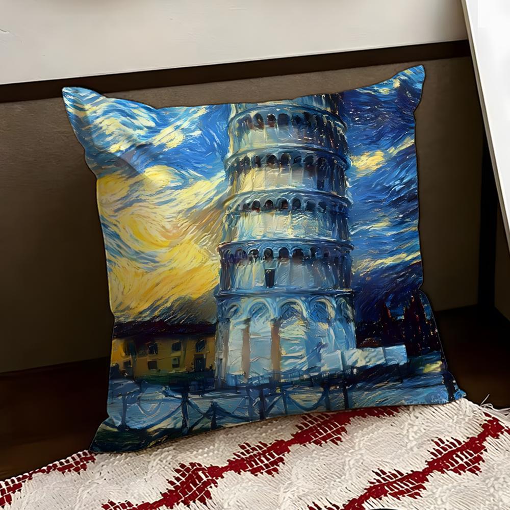 Vincent van GGogh Cushion Cover Reversible Soft Durable Pillow Cover Home Car MultiScene Use for Daily Comfort