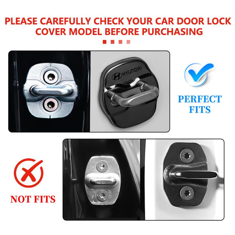 4pcs Car Door Lock cover Protect Buckle Cover Latch Stop Anti Rust For Hyundai NLINE I30 I20 Venue Tucson Kona IX35 I40 IX20 XX1