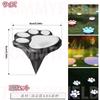 TOMMYFIELD Cat Indirect Lighting for Paw Garden Lawn + Light, Garden, Print, Solar-Powered, Decoration, Outdoor, (White)