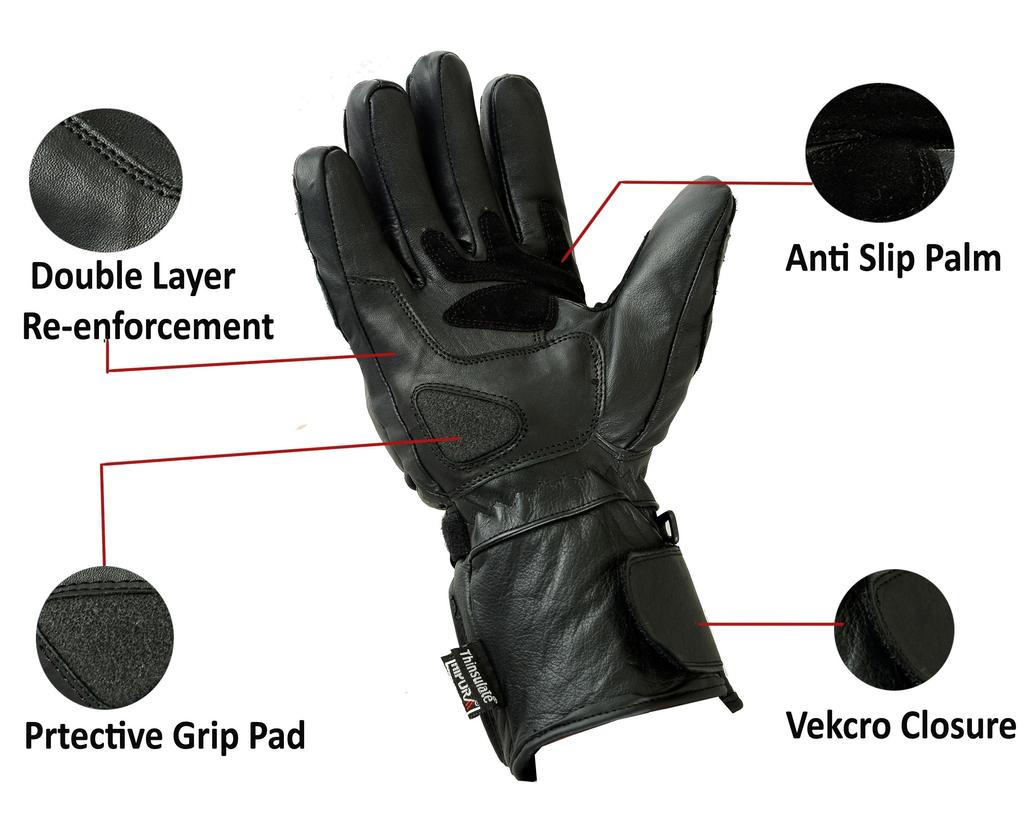 Thermal Waterproof Motorbike Motorcycle Gloves Carbon Knuckle Protection