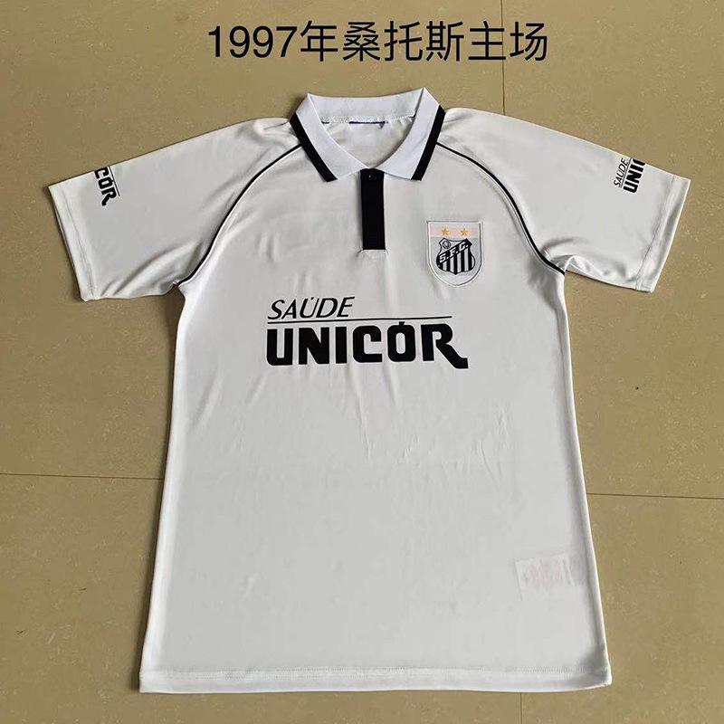 Сезон 2012/13 Неймар №. 11 Домашняя футболка Santos 1999-01 ретро с коротким рукавом
