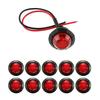 10 шт. Круглые красные светодиодные габаритные огни 3/4'' для грузовиков и прицепов, новые