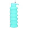 500ML Collapsible Silicone Water Bottle Leak Proof Twist Cap BPA Free Reusable Lightweight Foldable Sports Bottle for Hiking Travel