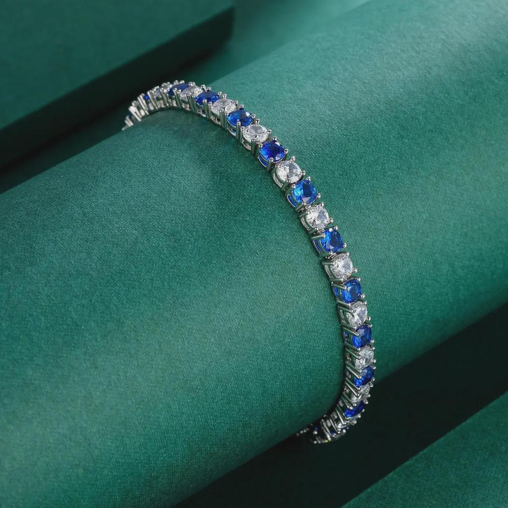 4 мм круглый циркониевый браслет с пряжкой в форме восьмерки из меди и тенниса - модный дизайн