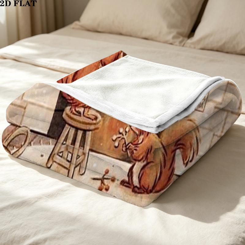Storybook Art Print Flannel Blanket, High quality Comfortable for All Seasons, Home Decor, Warmth and Comfort, Perfect for Christmas Gifts