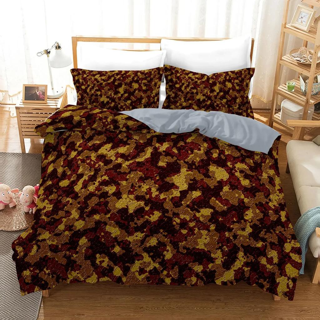 Camo Camouflage Concept Concealment Comfortable Duvet Cover Pillowcase Bedding Set Children Bedroom Decoration Home Textile