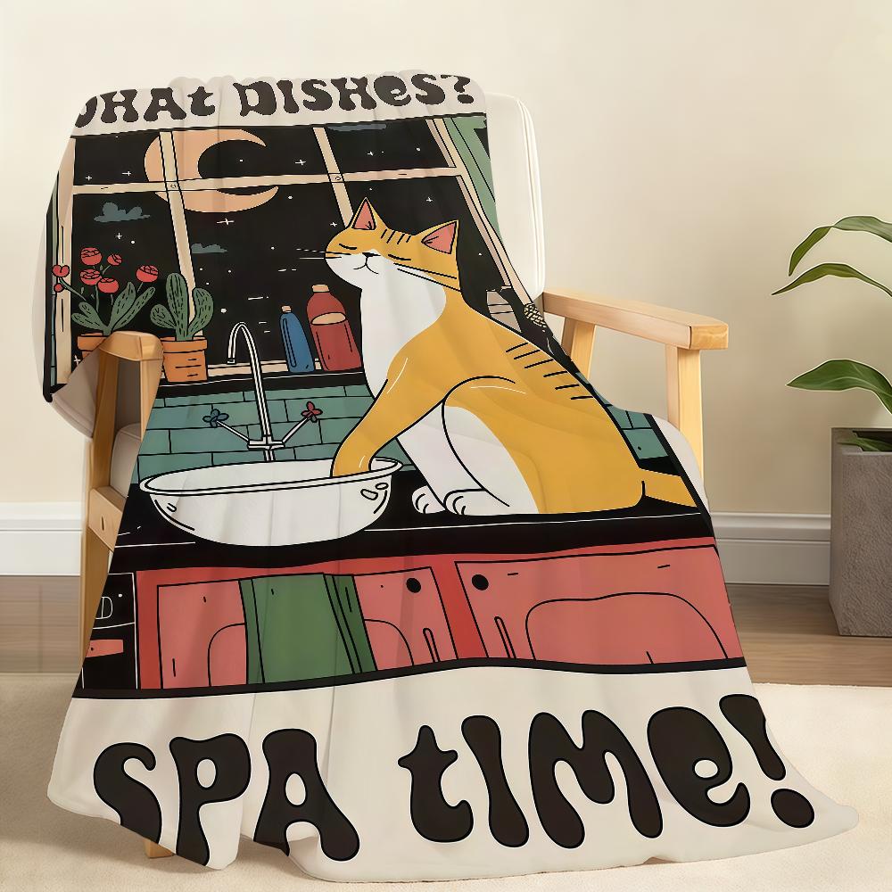 Are You Pooping Funny Bathroom Cat Blanket For Soft Throw Blanket for Picnic Bed Sofa Home Bedroom Cozy Warm Comfortable