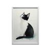 Kotek W Bieli Kotek W Bieli, 30X40 Cm, Rama Aluminiowa Czarna, Papier Matowy 230 Gsm