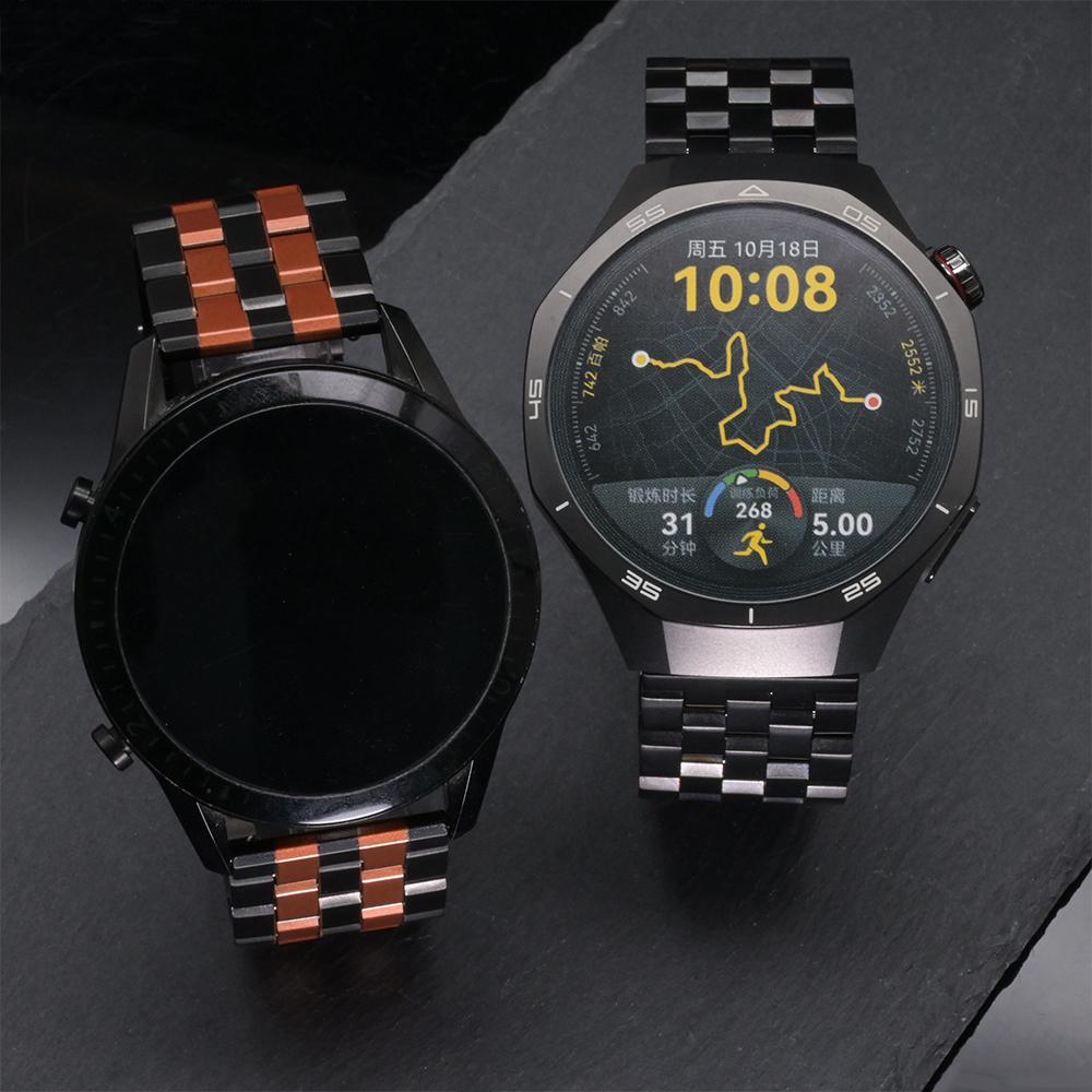 22-мм металлический ремешок для Huawei Watch GT5 Pro 46 мм 4 4Pro, ремешки из нержавеющей стали для Samsung Galaxy Gear S3 Amazfit Balance GTR 4 3 2