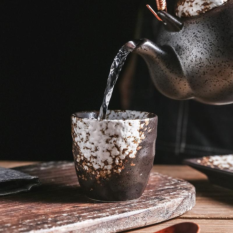 180 мл японская чайная чашка кофейная чашка матча удобная ретро керамическая чашка из грубой керамики