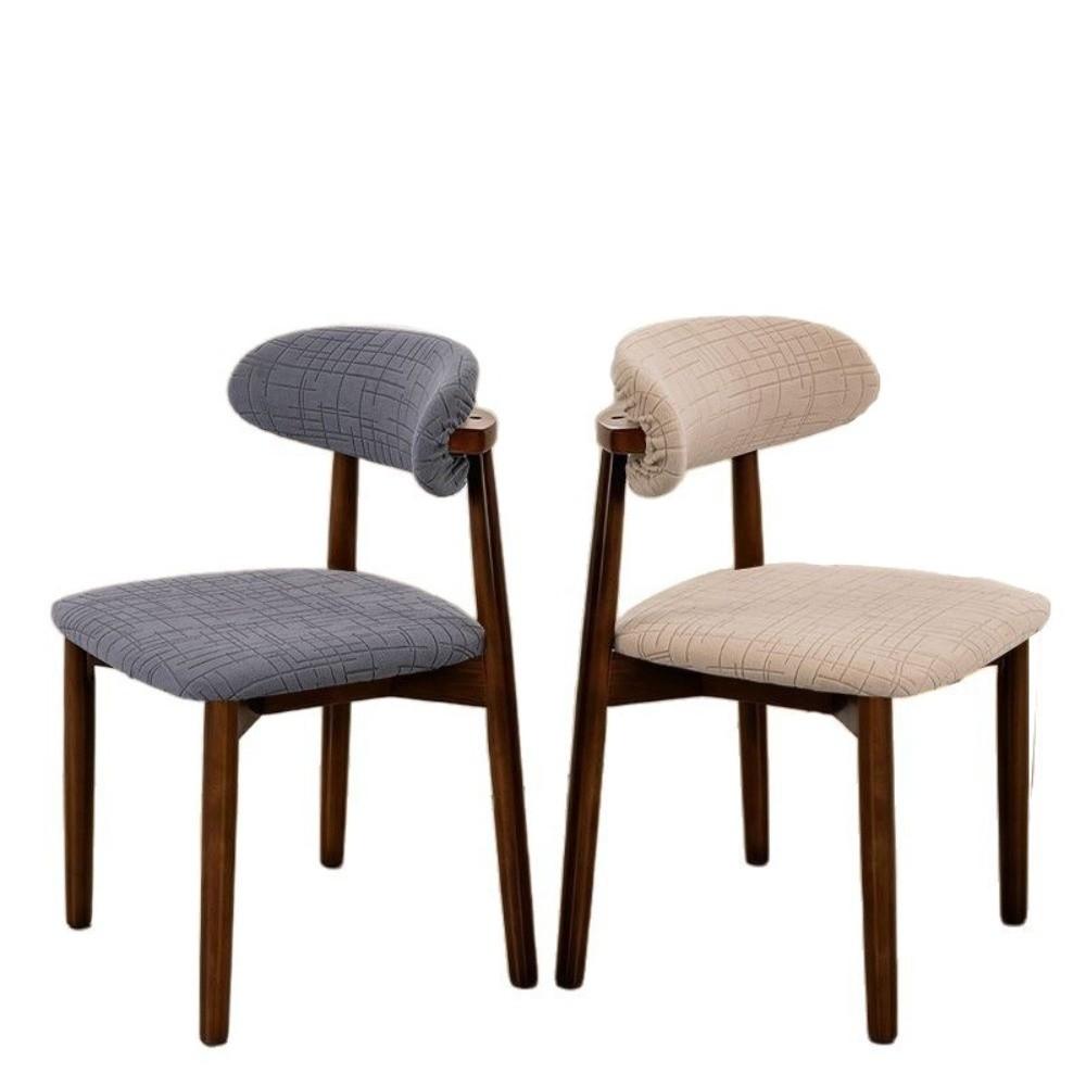 Thick Material Dining Chair Slipcover Jacquard Fabric Dining Seat Protector Restaurant Use