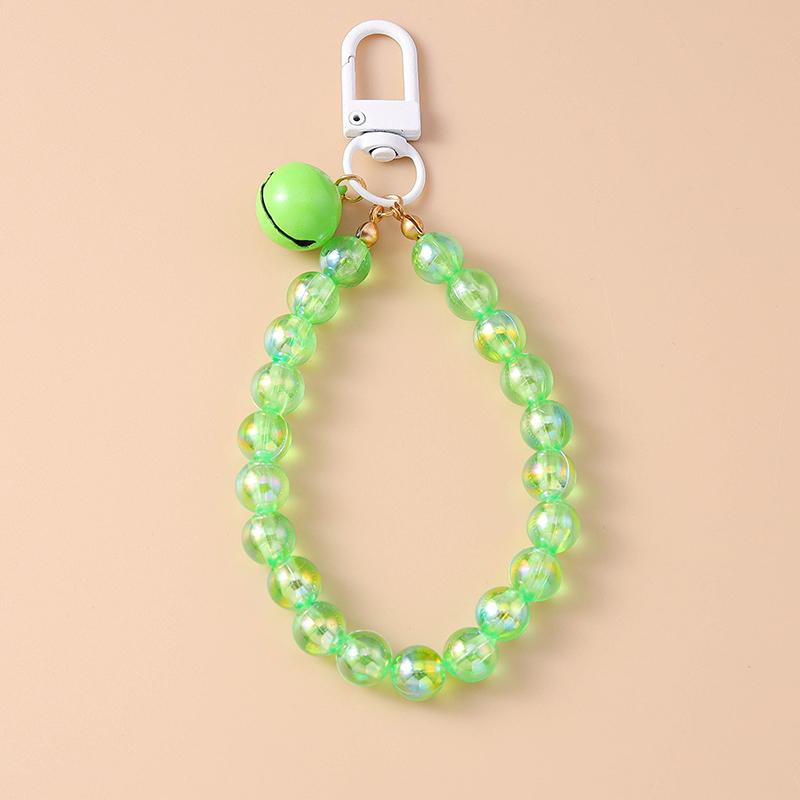 Cute Colorful Beaded Bracelet Key Chain Crystal Key Ring for Women Girl Handbag Pendant DIY Handmade Jewelry Gift