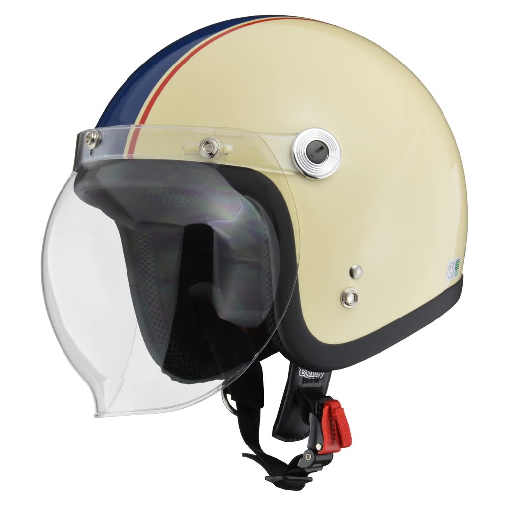 Reed Industries Motorcycle Helmet Jet BARTON Ivory Navy Free Circumference Than BC-10 (Head 57cm~less 60cm)