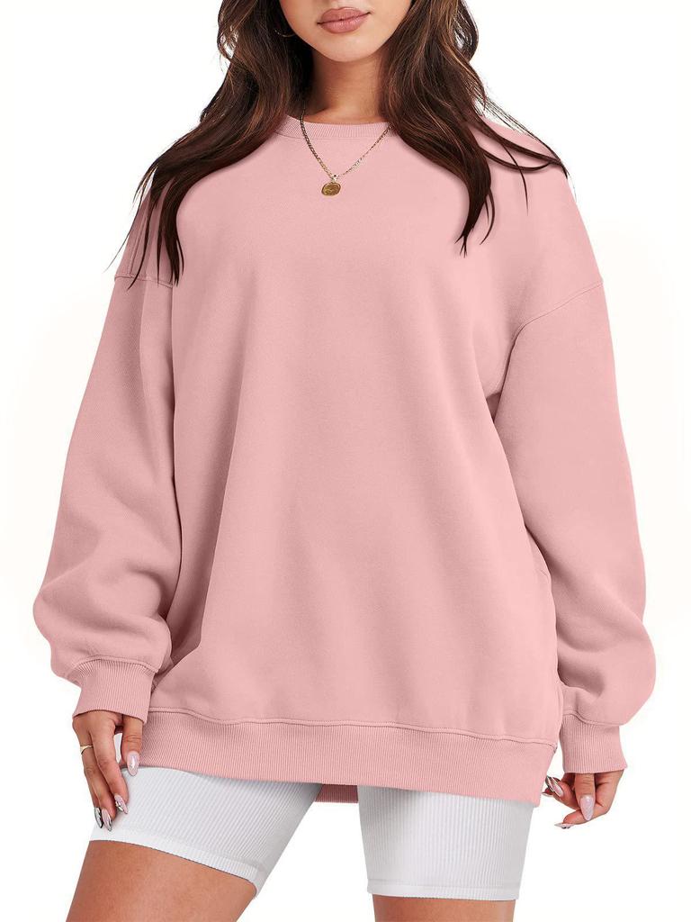 Autumn and Winter Women's Loose Solid Color Velvet Sweatshirt