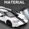 1:24 Ford GT Alloy Super Sports Car Model Diecasts Metal Racing Vehicles Car Model High Simulation Sound and Light Kids Toy Gift