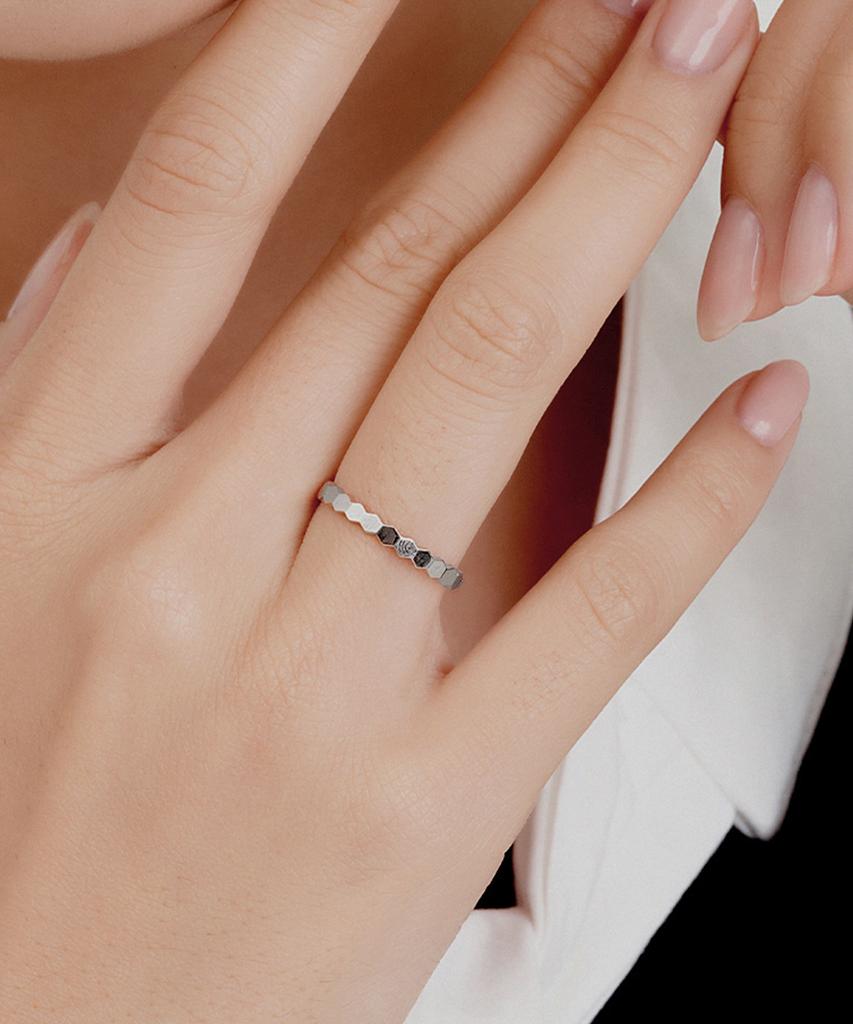 Helene Jewelry Серебряное кольцо 925 пробы Тонкое шестиугольное Miss (Тип C)