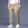 Мужские брюки из хлопка, повседневные эластичные мужские брюки, мужские длинные прямые, высокое качество, 4 цвета, брючный костюм больших размеров 42, 44, 46 CY6233