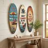 Summer Wooden Surfboards Wall Decor Colorful Beach Decor Wall Art  Festival Decor