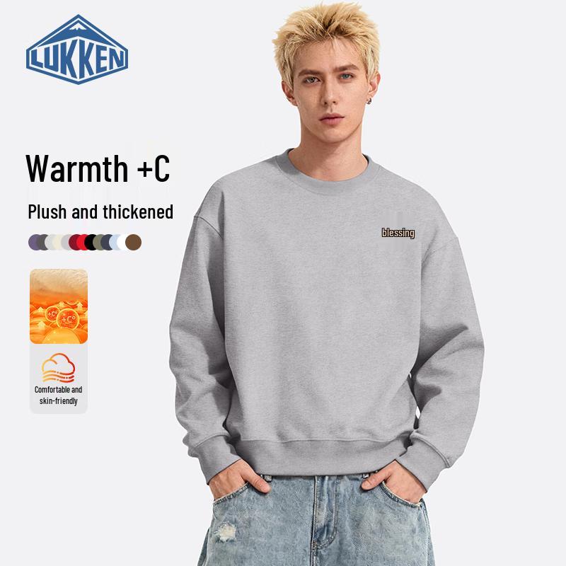 LUKKEN Men's Fleece-Lined Round Neck Sweatshirt