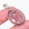 Natural Strawberry Quartz 925 Sterling Silver Jewelry Pendant 1.65" N2K88