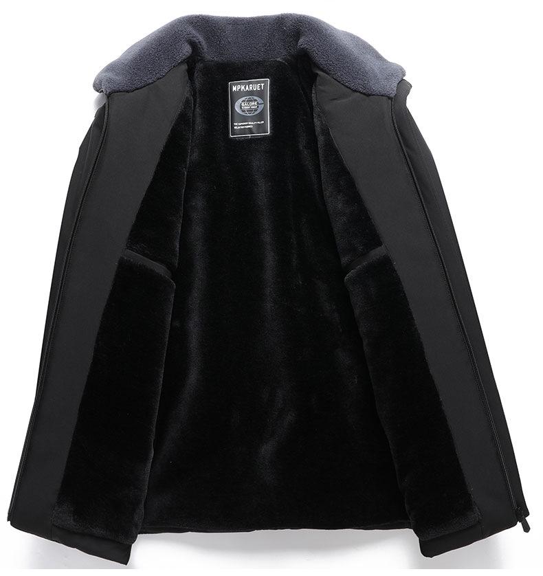 Мужская зимняя куртка из хлопка с пухом: Теплое деловое пальто для среднего и пожилого возраста (Возраст 50-60 лет)