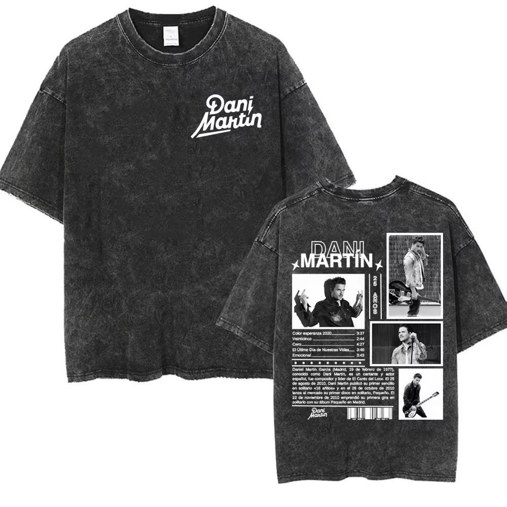2026 new Washed Cotton Tshirt with Slogan Print Casual Streetwear Top for Fans