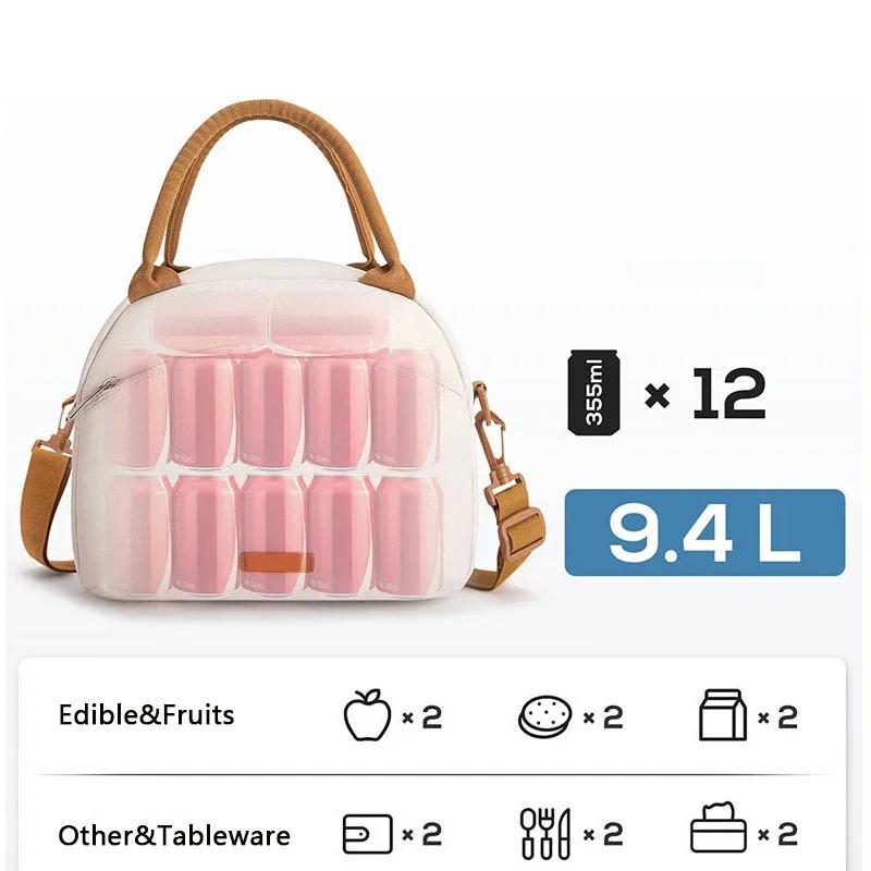 Lunch Carryall Women Insulated Messenger Carryall Men Water Resistant Lunch Cooler Carryall Insulated Lunch Box Lightweight Handbag Picnic Loncheras
