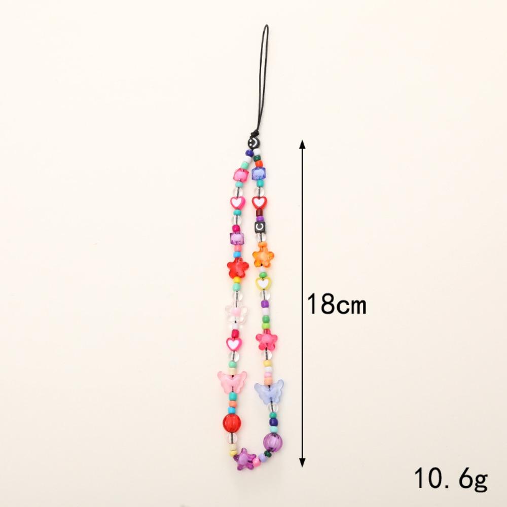 Wrist Strap Beaded Phone Lanyard Beaded Cellphone Charm Pearl Phone Chain Christmas Present
